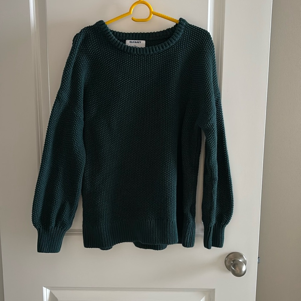 dark green old navy knit sweater (size medium)